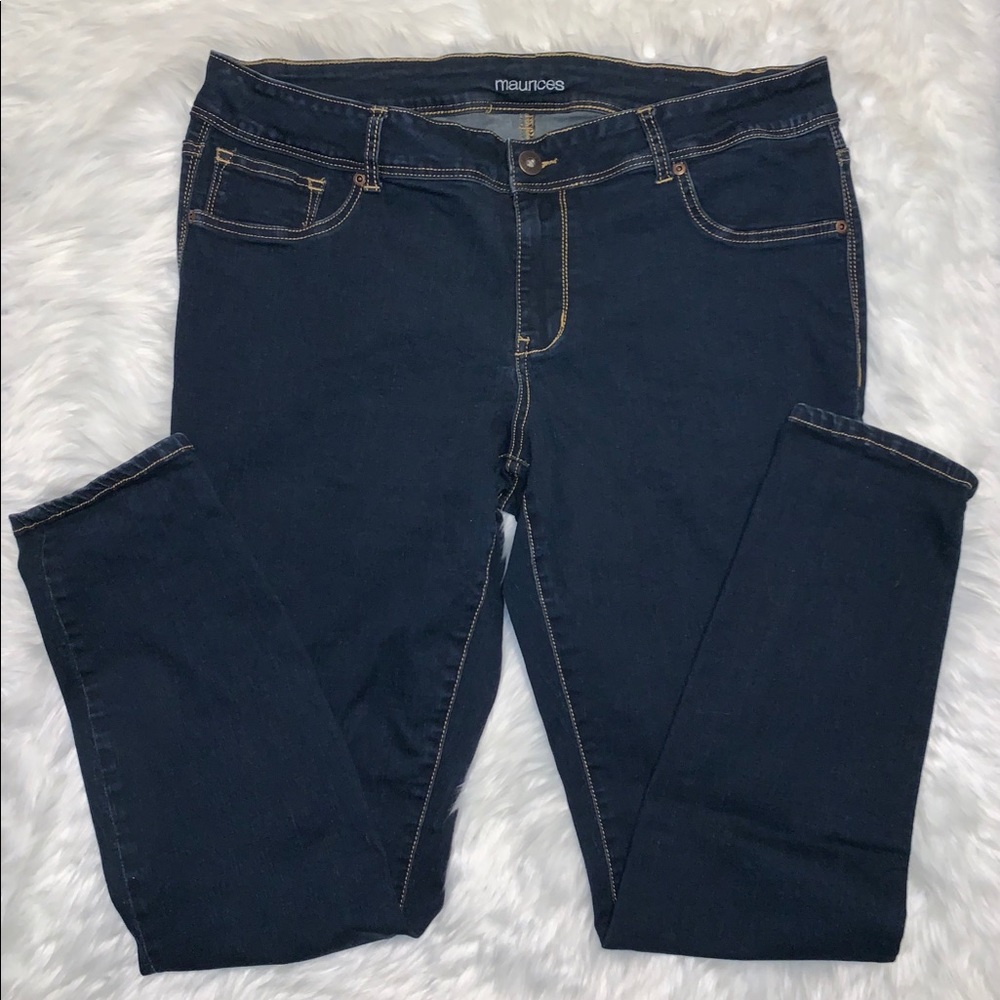 MAURICES Dark Denim Skinny Jeans Sz 18 Regular